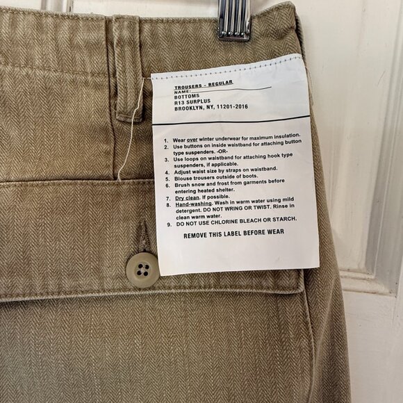 R13 NWT Wide Leg Utility Pants 29 Khaki Beige - Picture 10 of 11
